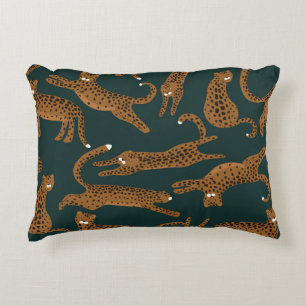 Leopard Jungle: Tierdruck Vintag. Dekokissen