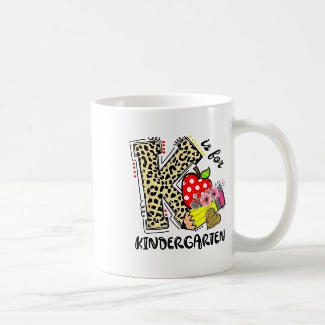 Leopard K ist für den Kindergarten Schüler Lehrer  Kaffeetasse (Rechts)