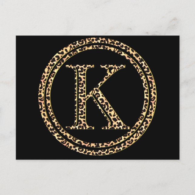 Leopard K Postkarte (Vorderseite)
