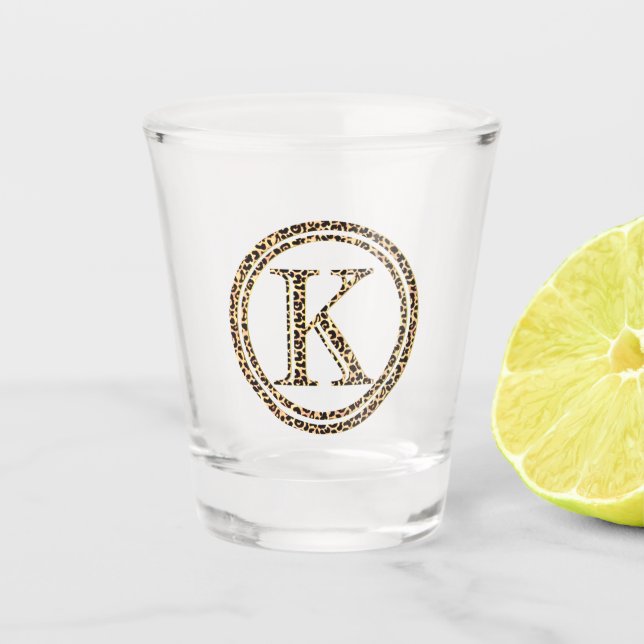 Leopard K Schnapsglas (Vorderseite)