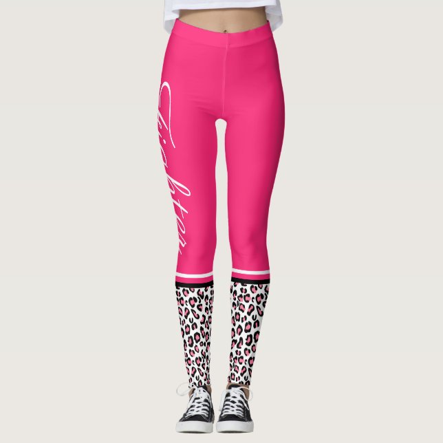 Leopard-Kämpfer Leggings (Vorderseite)