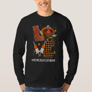 Leopard Kariert LIEBE Medizinischer Assistent Türk T-Shirt