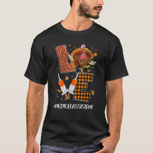 Leopard Kariert LIEBE Medizinischer Assistent Türk T-Shirt
