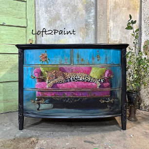 Leopard Katze Decoupage  Seidenpapier