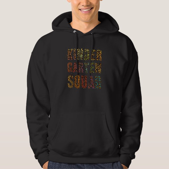 Leopard Kindergarten Squad Lehrer Hallo Kinde Vin Hoodie (Vorderseite)