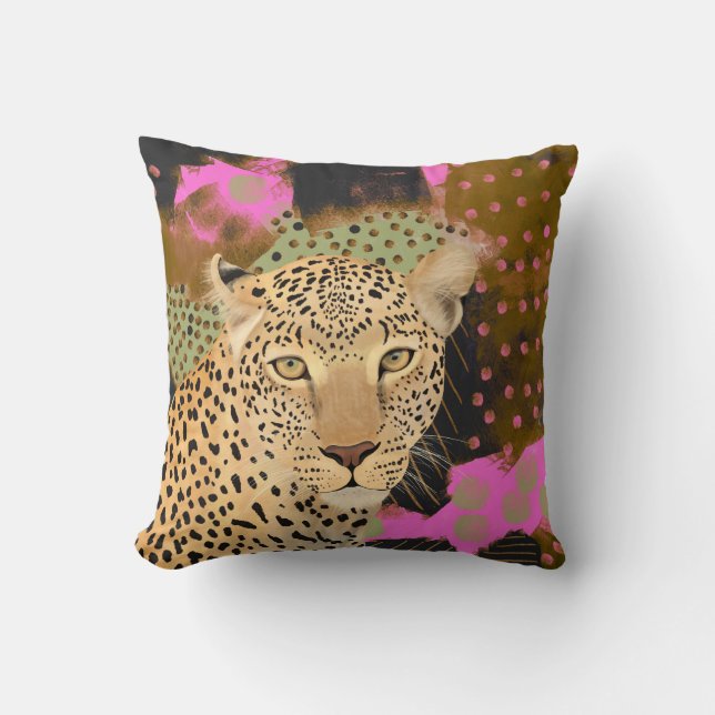 Leopard Kissen (Vorderseite)