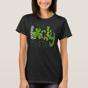 Leopard Kleeblatt One Lucky Teacher St Patricks Da T-Shirt