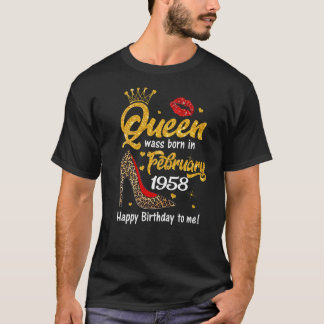 Leopard Königin wurde im Februar 1958 65. Geburtst T-Shirt