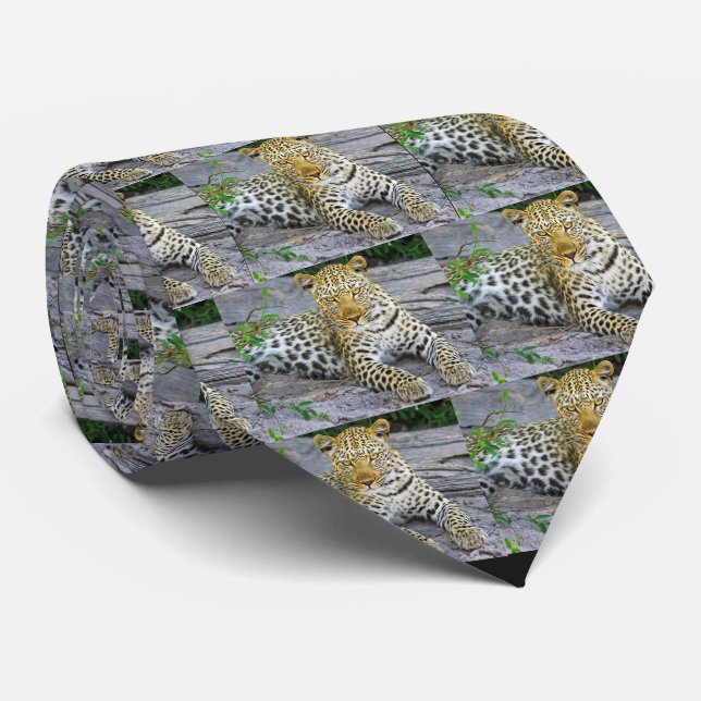 Leopard Krawatte (Gerollt)
