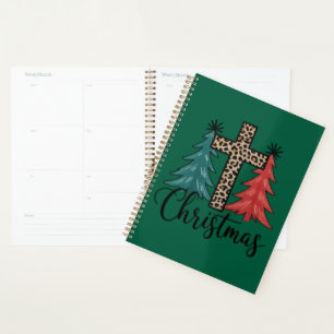 Leopard Kreuz Weihnachtsbäume Christlich  Planer