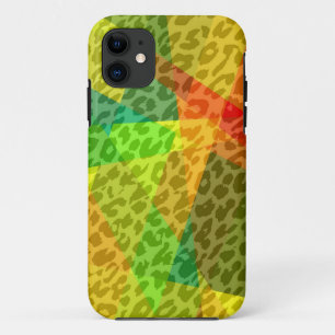 Leopard-Kubismus Abstrakte Kunst   Geometrisches M iPhone 11 Hülle