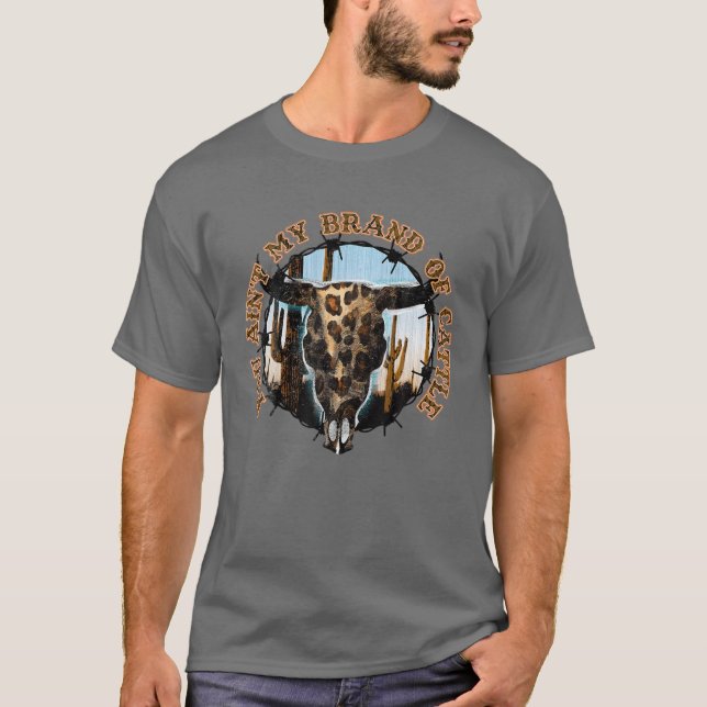 Leopard Kuh Schädel Sie meine Marke von Rindern We T-Shirt (Vorderseite)