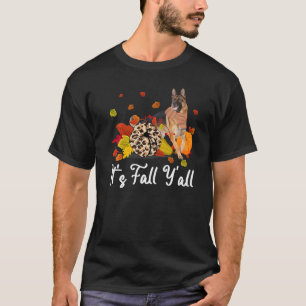 Leopard Kürbis Es Ist Herbst Ihr Gelber Deutscher T-Shirt