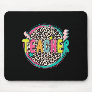 Leopard Lehrer glücklich ersten Schultag Mousepad