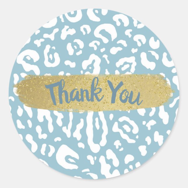 Leopard Leopard Party Runder Aufkleber (Vorderseite)