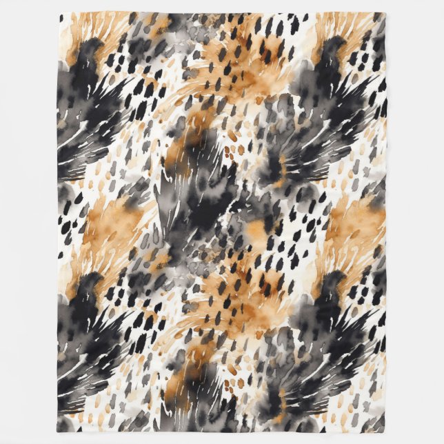 Leopard-Leopard-Tier Fleecedecke (Vorderseite)