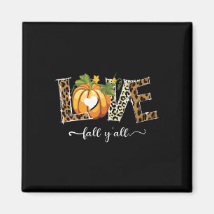 Leopard Liebe Fall Y'all Pumpkin 1 Magnet
