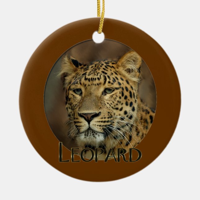 Leopard Liebe Kunst Keramik Ornament (Vorne)