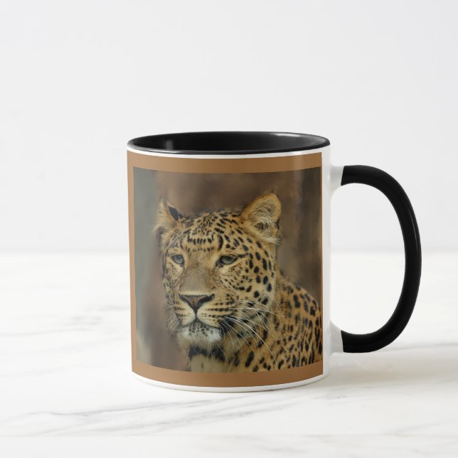 Leopard Liebe Kunst Tasse (Rechts)