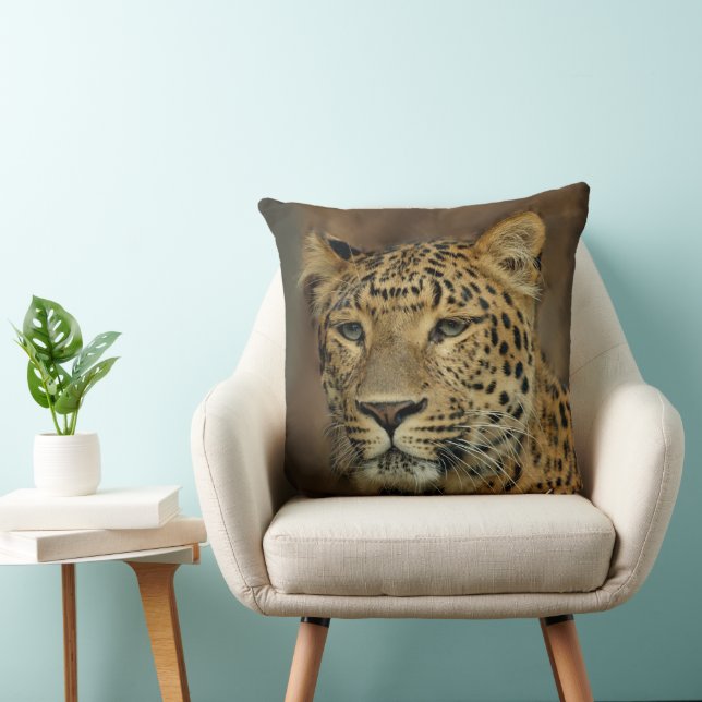 Leopard liebt Wildlife Kissen (Stuhl )