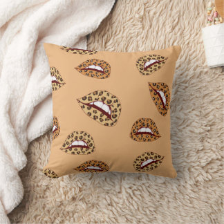 Leopard Lips Kissen