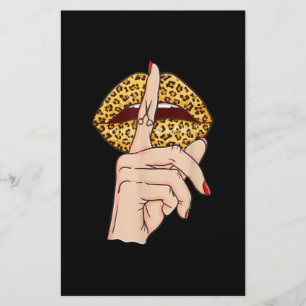 Leopard Lips Scissors Tattoo Finger Cool Barber Briefpapier