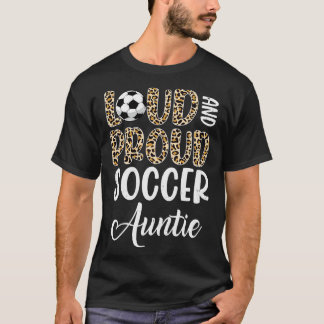 Leopard Loud Proud American Auntie Family T-Shirt