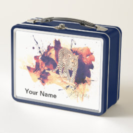 Leopard Lunch Box - Sei tapfer, individuelles Gesc