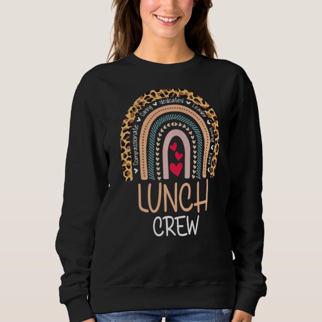 Leopard Lunch Crew Group Matching School Cafeteria Sweatshirt (Vorderseite)