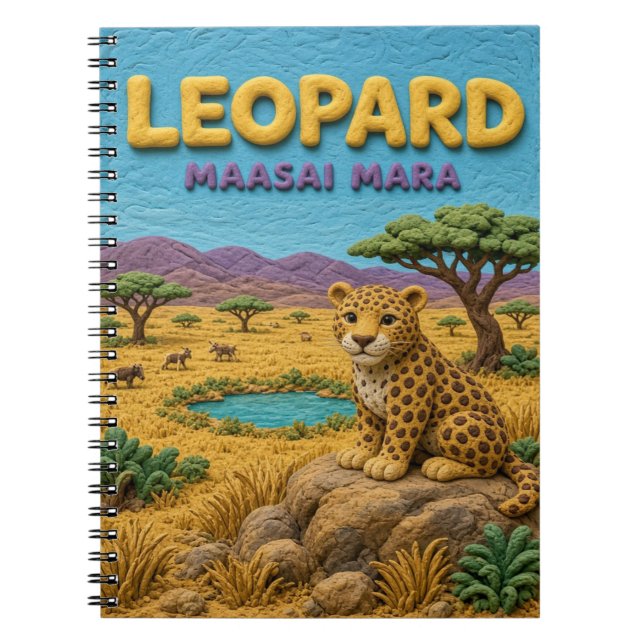 Leopard Maasai Mara Modern KlayKoo Notizblock (Vorderseite)