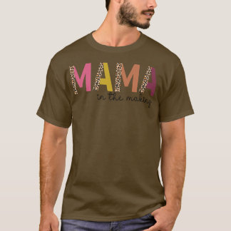 Leopard Mama in der Ankündigung der Geburt T-Shirt