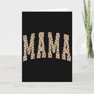 Leopard-Mama, Retro-Heart-Mama, Geschenk für Mama, Karte