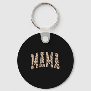 Leopard-Mama, Retro-Heart-Mama, Geschenk für Mama, Schlüsselanhänger