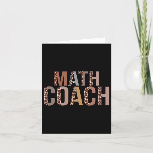 Leopard Mathematik Coach versorgt Schule mit Spaß  Karte (Vorderseite)