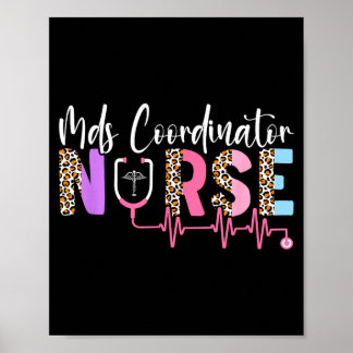 Leopard Mds Krankenschwester Lustige Mds Pflege Md Poster