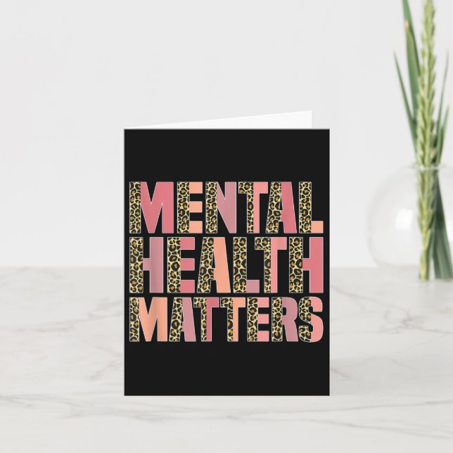 Leopard Mental Health - Sensibilisierungsmonat Karte (Vorderseite)