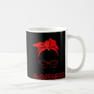 Leopard Messy Hair Bun Stroke Awareness Survivor W Kaffeetasse