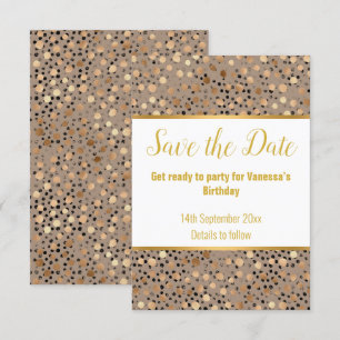 LEOPARD METALLIC ANTWORTKARTE RSVP KARTE