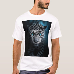 Leopard mit blauen Augen - Einzigartiger T - Shirt