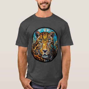 Leopard mit warmen und kühlen Tönen T-Shirt