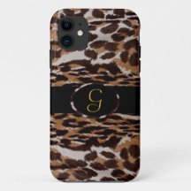 Leopard Monogram Iphone 5 Fall