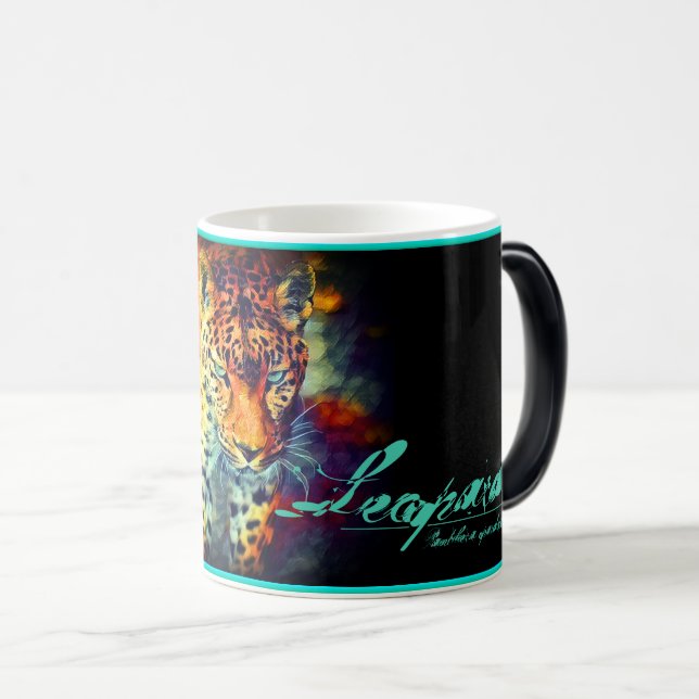 Leopard [Morphing-Tasse] Verwandlungstasse (VorderseiteRechts)