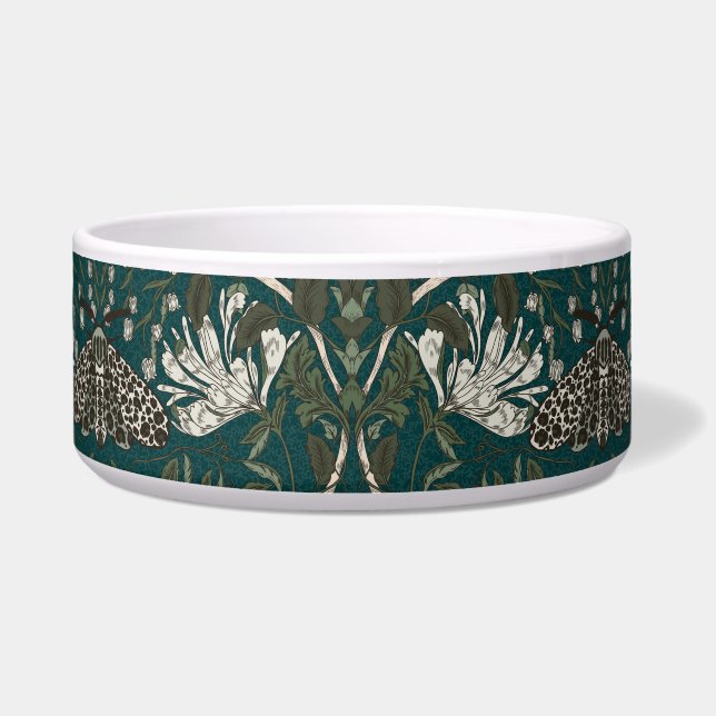 Leopard Moth und Honeysuckle Botanisch Vintag Napf (Vorderseite)