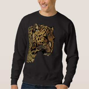Leopard Motif Africa Animal Imprint Abstrakt Fac Sweatshirt