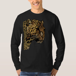 Leopard Motif Africa Animal Imprint Abstrakt Fac T-Shirt