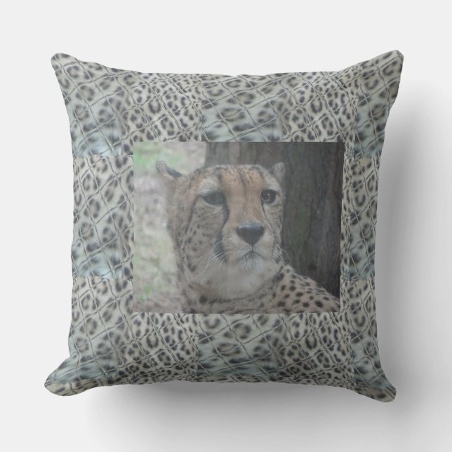 Leopard Motif Jeu Oreiller (Recto)