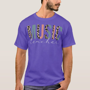 Leopard-Musiklehrer Niedlich zurück zur Schulausst T-Shirt