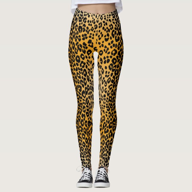 Leopard Muster-2 Leggings (Vorderseite)