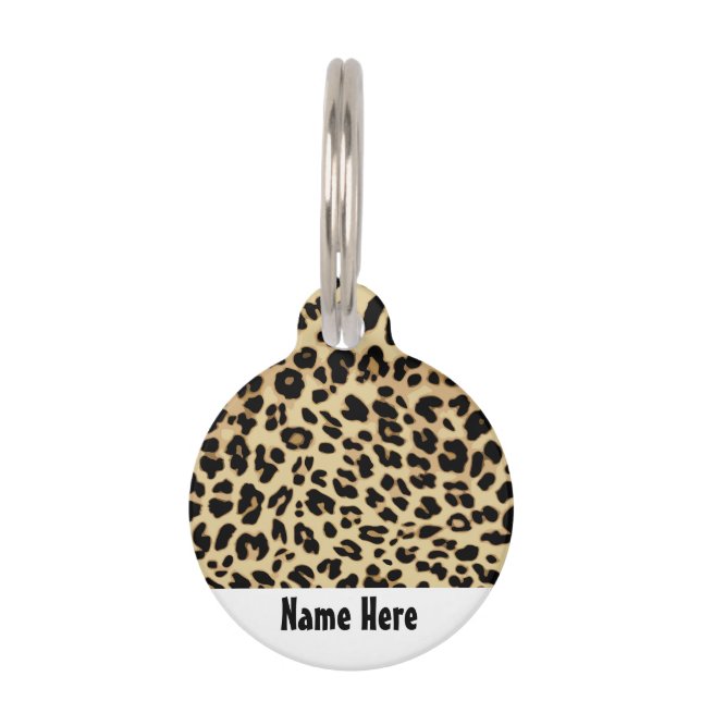 Leopard Muster Animal Print Black/Gold Tiermarke (Vorderseite)