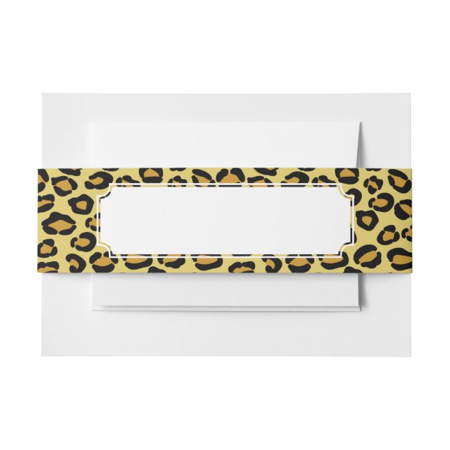 Leopard-Muster Einladungsbanderole (Vorderseite Beispiel)